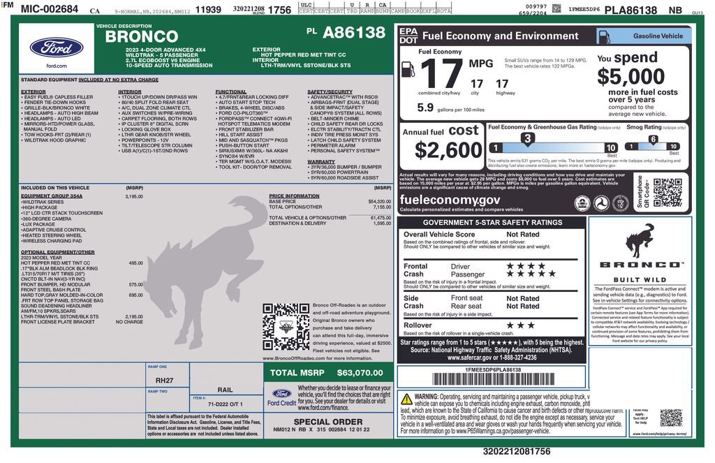 Used 2023 Ford Bronco Wildtrak image 2