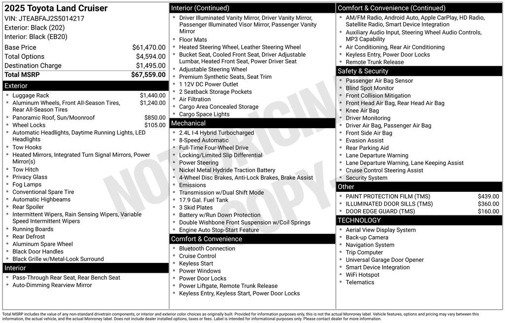 Used 2025 Toyota Land Cruiser AWD/4WD image 47