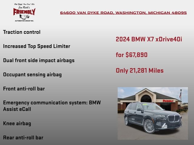 Used 2024 BMW X7 xDrive40i w/ Climate Comfort Package image 25