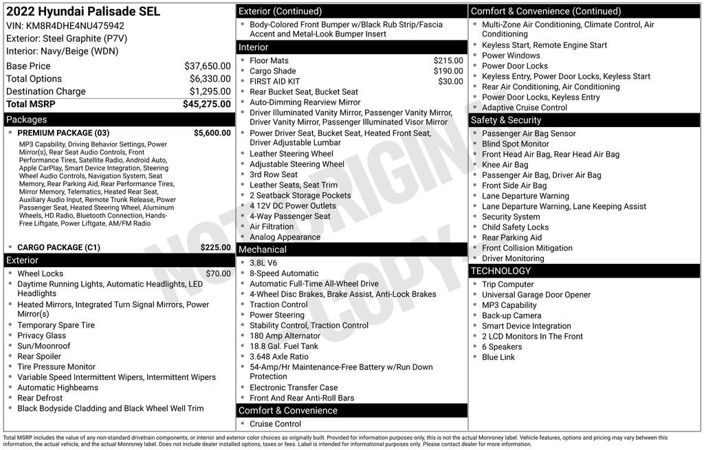 Used 2022 Hyundai Palisade SEL w/ Premium Package image 29