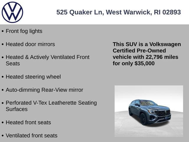 Certified 2024 Volkswagen Atlas Cross Sport SE w/ Panoramic Sunroof Package AWD/4WD image 19