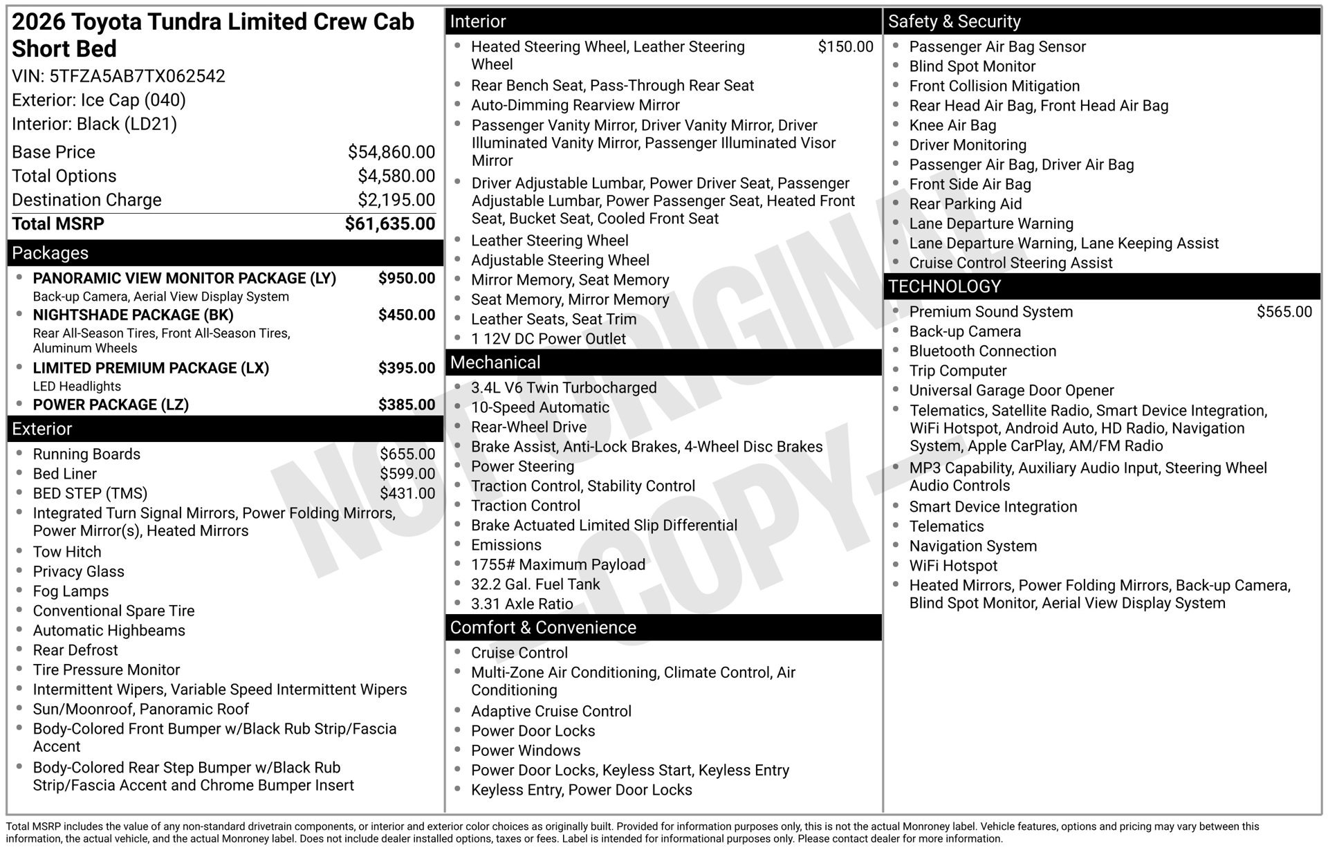 Used 2026 Toyota Tundra Limited RWD image 16