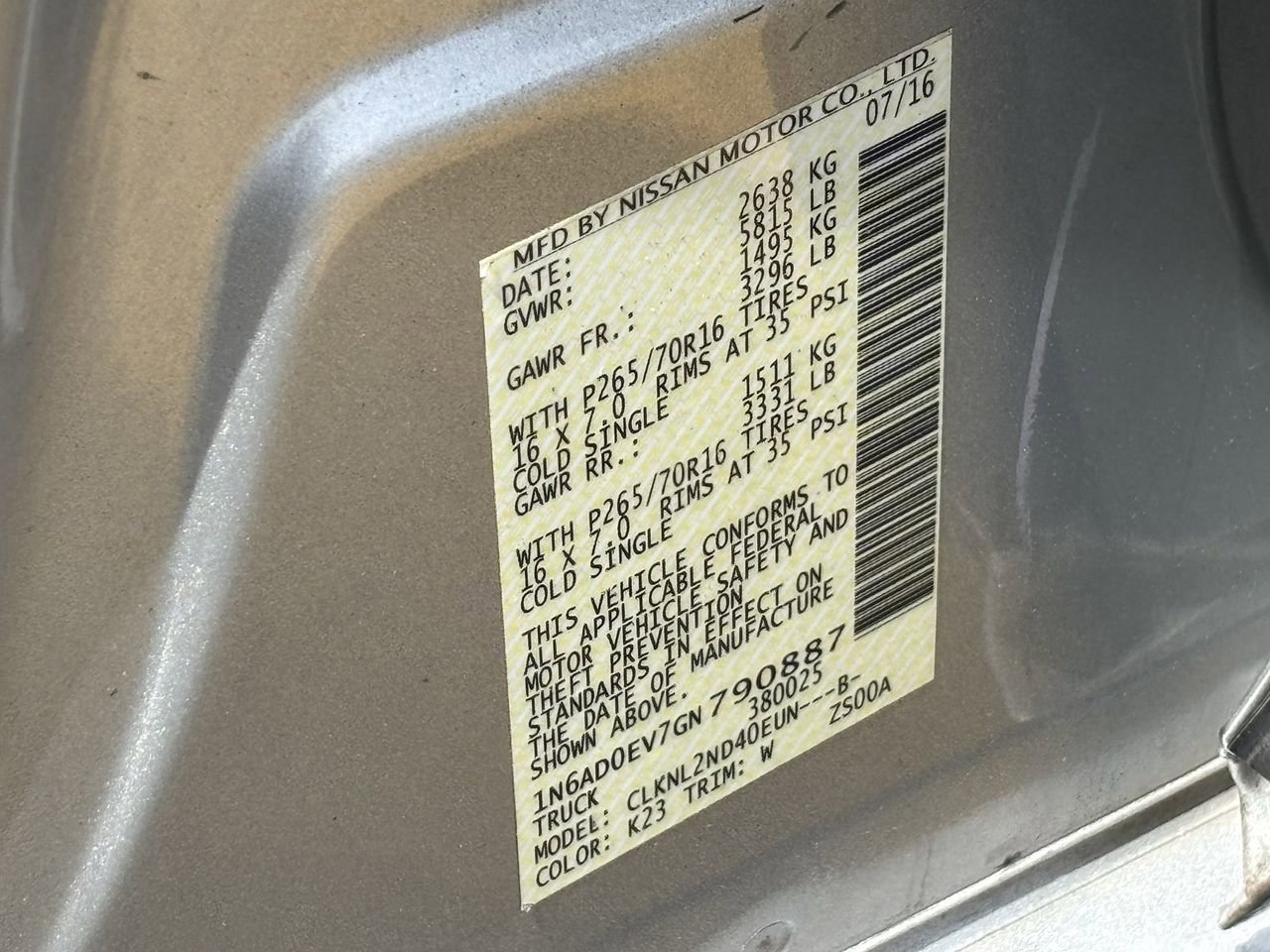 Certified 2016 Nissan Frontier SV image 11