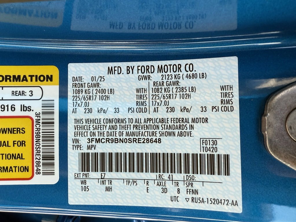 New 2025 Ford Bronco Sport Big Bend w/ Black Appearance Package image 40