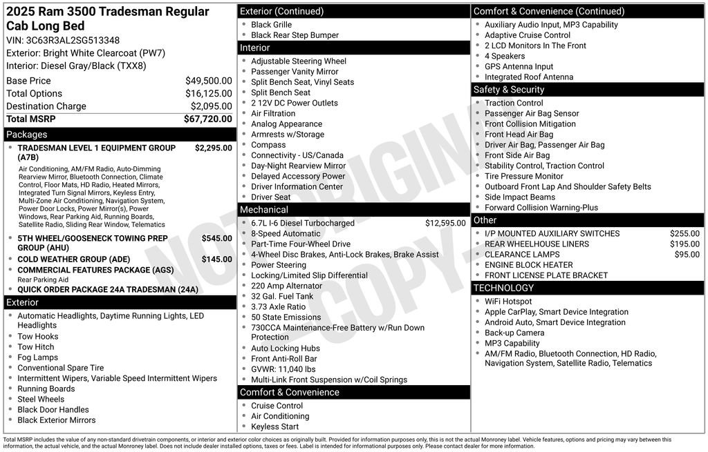 New 2025 RAM 3500 Tradesman image 29