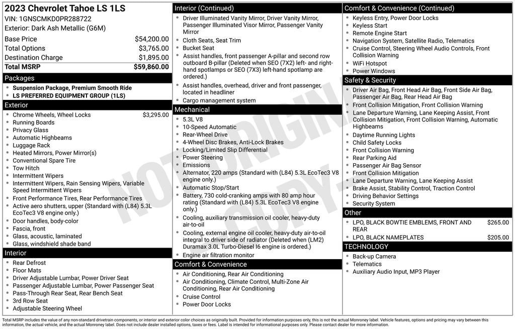 Used 2023 Chevrolet Tahoe LS RWD image 11