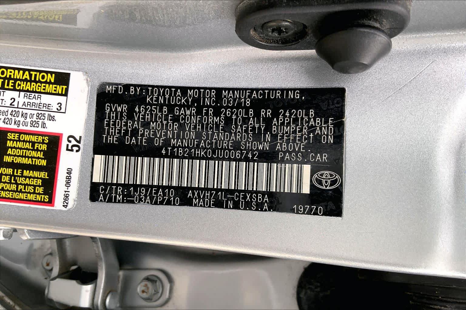 Used 2018 Toyota Camry SE FWD image 33
