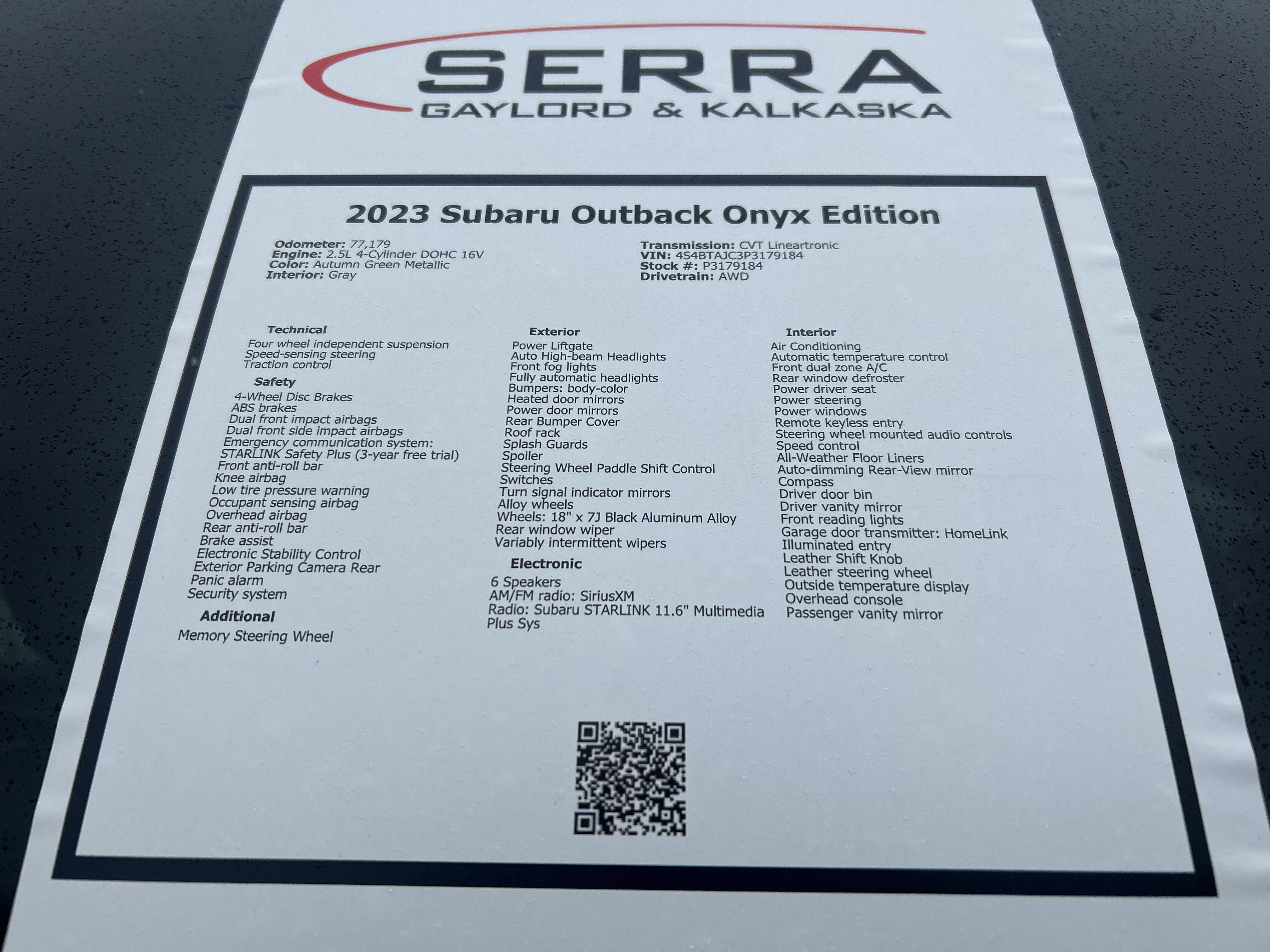 Used 2023 Subaru Outback Onyx Edition image 26