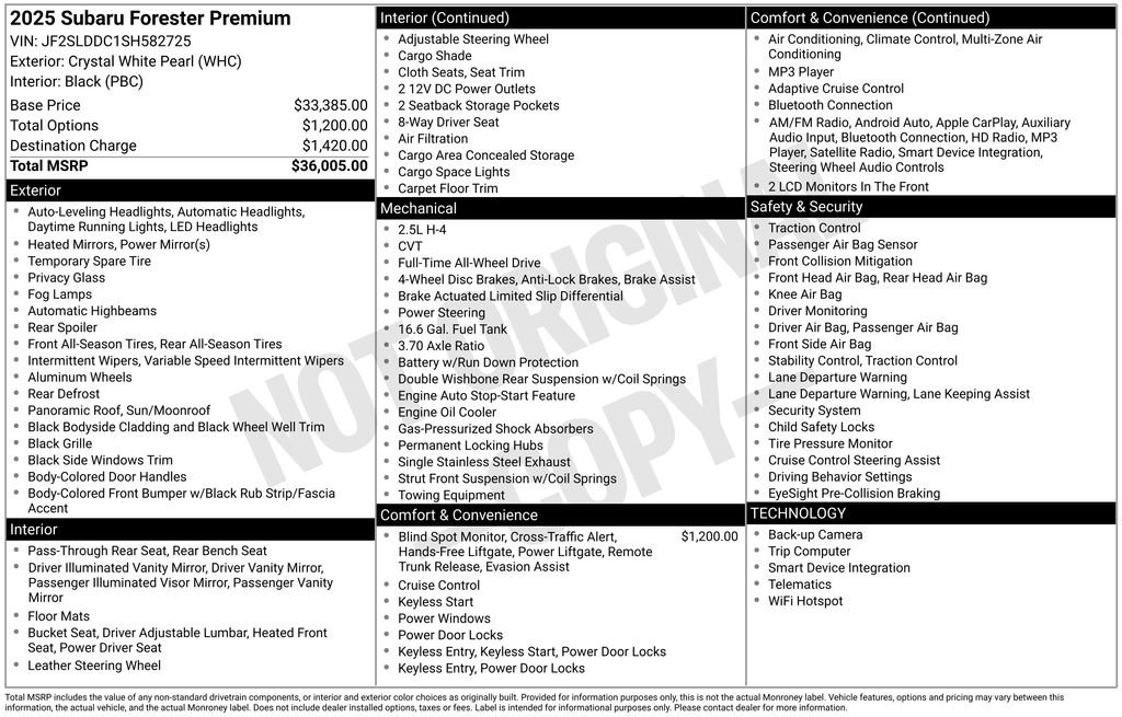 Certified 2025 Subaru Forester Premium AWD/4WD image 21