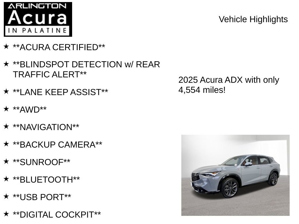 Certified 2025 Acura ADX A-Spec image 7