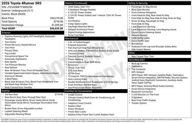 Certified 2026 Toyota 4Runner SR5 AWD/4WD image 34