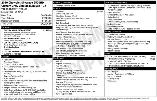 Used 2020 Chevrolet Silverado 2500 Custom w/ Custom Value Package image 6