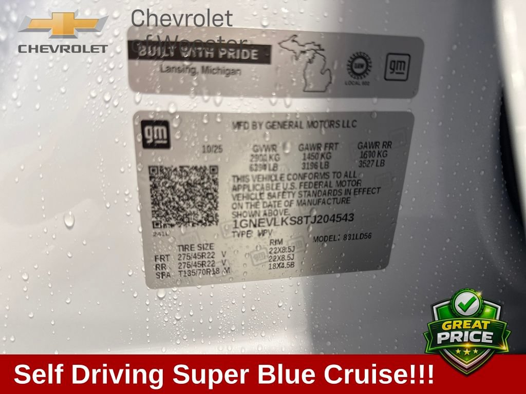 New 2026 Chevrolet Traverse RS w/ LPO, Floor Liner Package AWD/4WD image 22