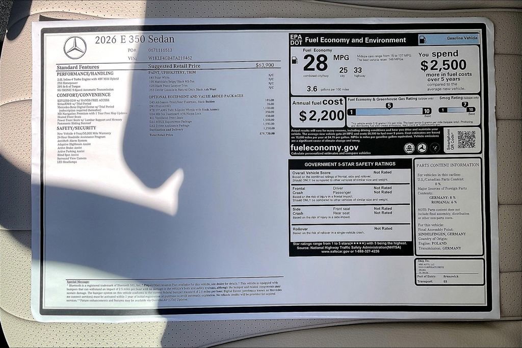 New 2026 Mercedes-Benz E 350 Sedan image 19