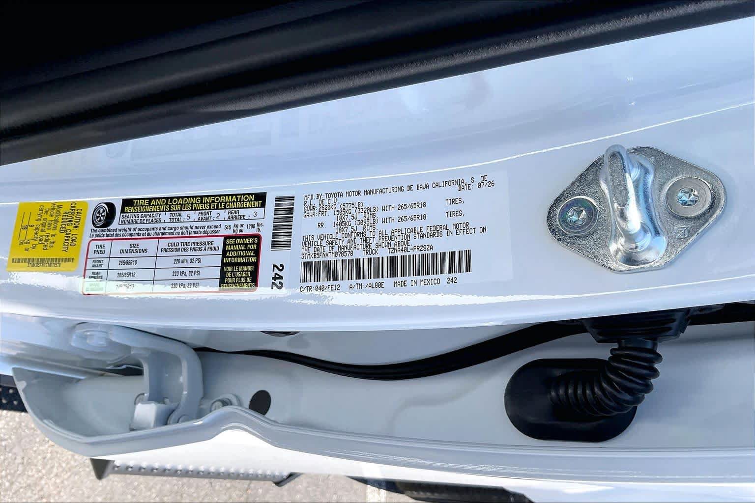 New 2026 Toyota Tacoma TRD Sport RWD image 21