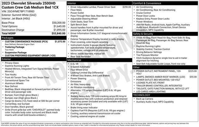 Used 2023 Chevrolet Silverado 2500 Custom w/ Custom Convenience Package AWD/4WD image 1