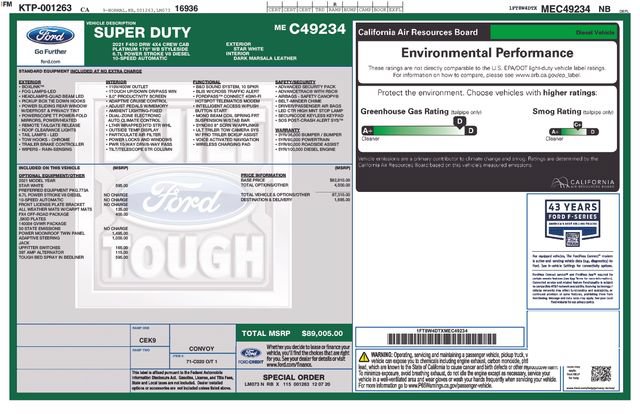 Used 2021 Ford F450 Platinum w/ FX4 Off-Road Package AWD/4WD image 7