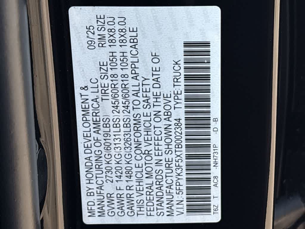 Used 2026 Honda Ridgeline RTL image 28