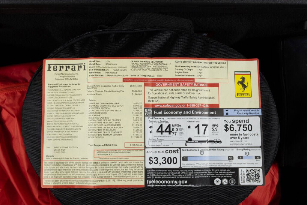 Certified 2024 Ferrari SF90 Spider AWD/4WD image 48