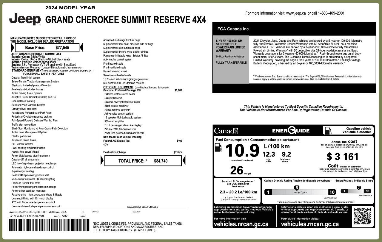 Used 2024 Jeep Grand Cherokee Summit AWD/4WD image 10