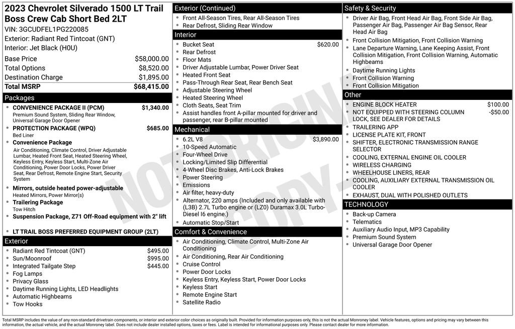 Certified 2023 Chevrolet Silverado 1500 LT Trail Boss w/ Convenience Package II AWD/4WD image 5