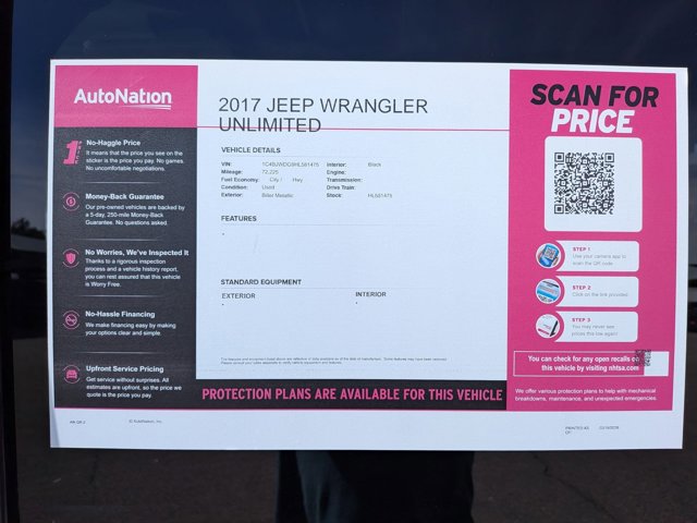 Used 2017 Jeep Wrangler Unlimited Sport w/ Power Convenience Group image 23