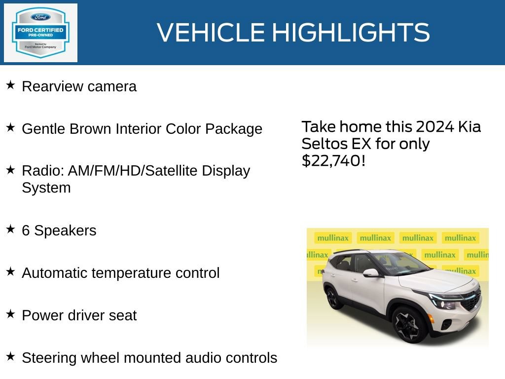 Used 2024 Kia Seltos EX FWD image 23