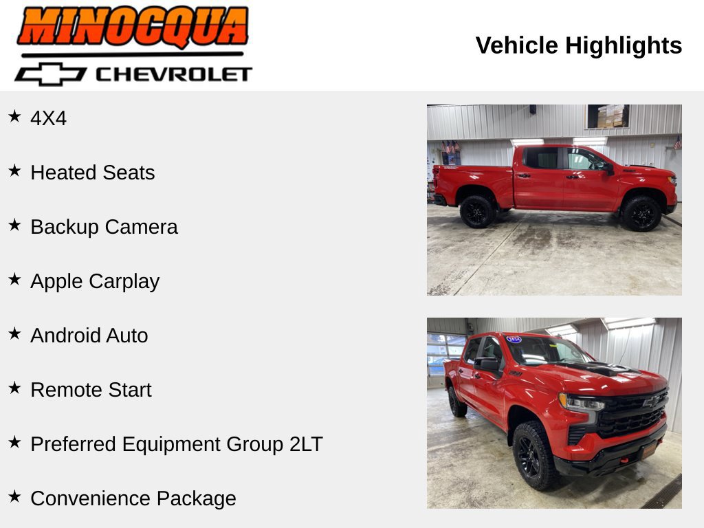 Used 2024 Chevrolet Silverado 1500 LT Trail Boss w/ Protection Package AWD/4WD image 2