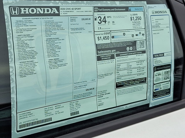 New 2026 Honda Civic Sport image 21