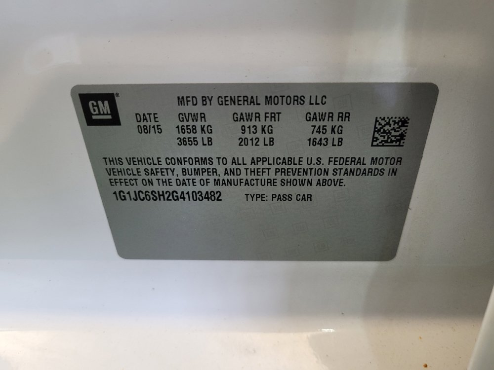 Used 2016 Chevrolet Sonic LT FWD image 33