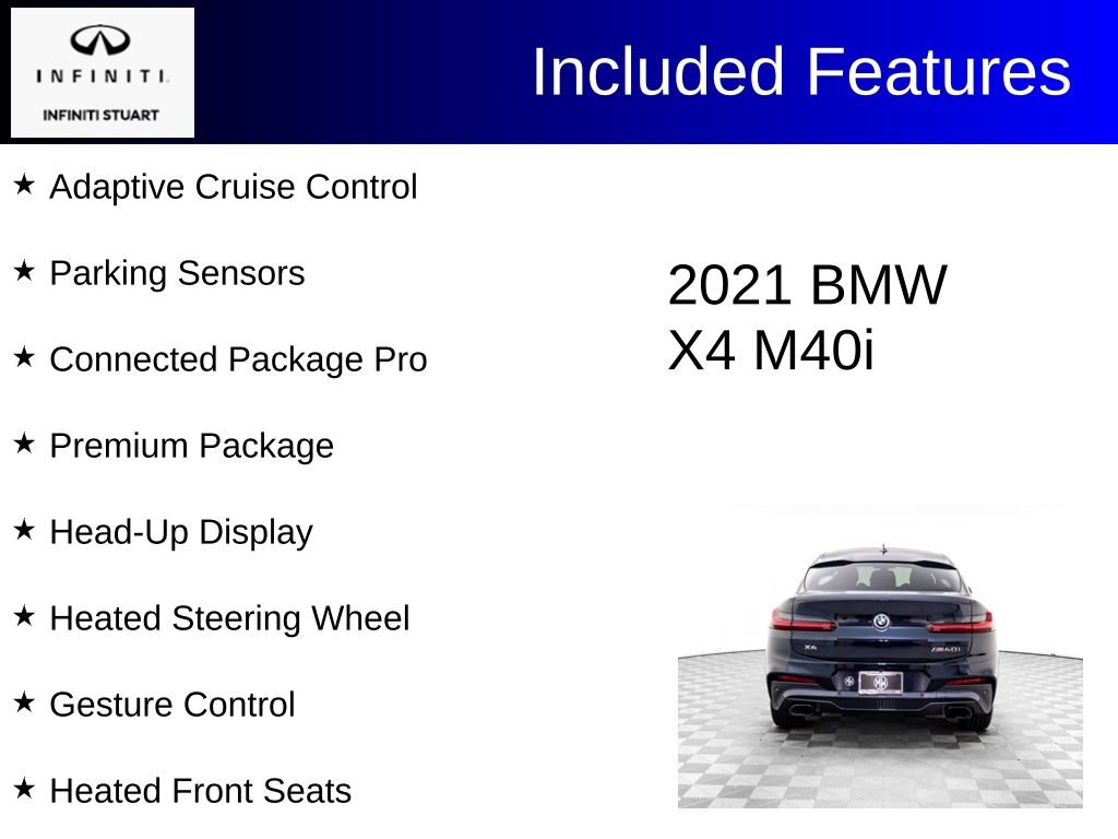 Used 2021 BMW X4 M40i w/ Premium Package AWD/4WD image 3