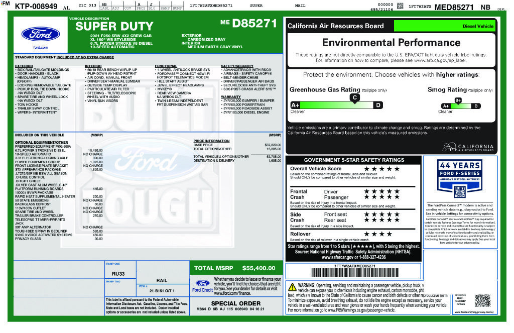 Used 2021 Ford F250 XL w/ STX Appearance Package RWD image 5