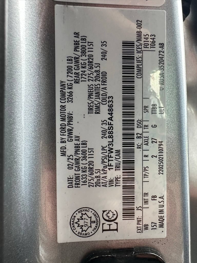 Used 2025 Ford F150 XLT w/ Equipment Group 302A MID AWD/4WD image 28
