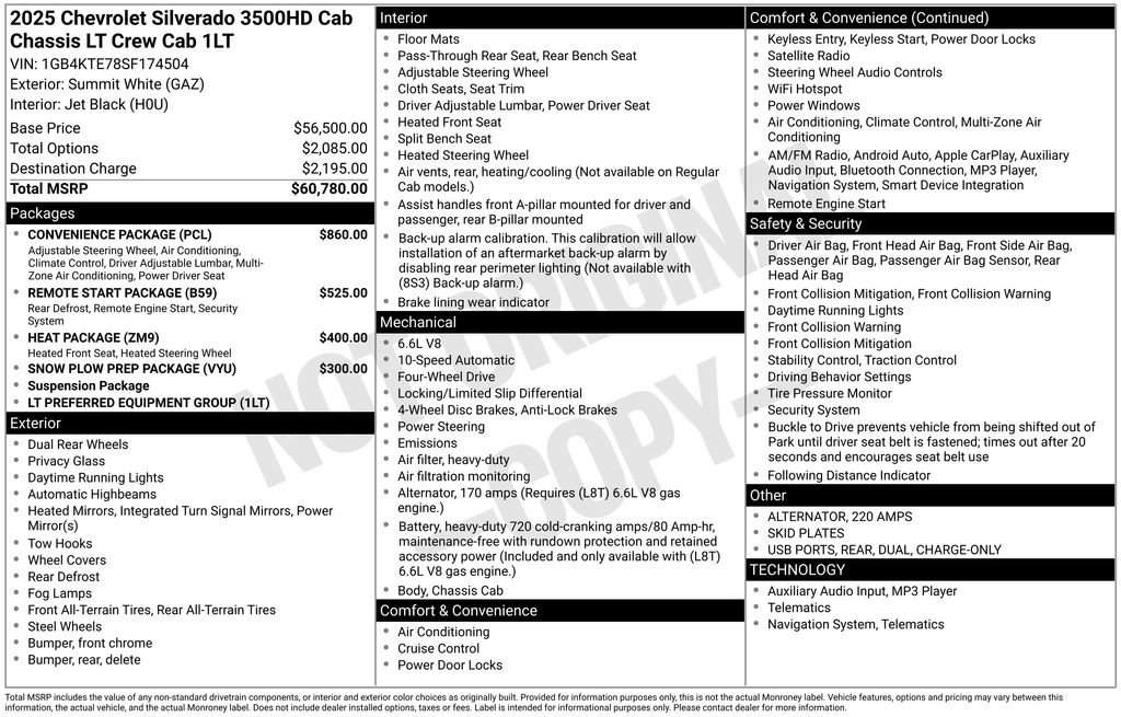 New 2025 Chevrolet Silverado 3500 LT w/ Convenience Package image 3