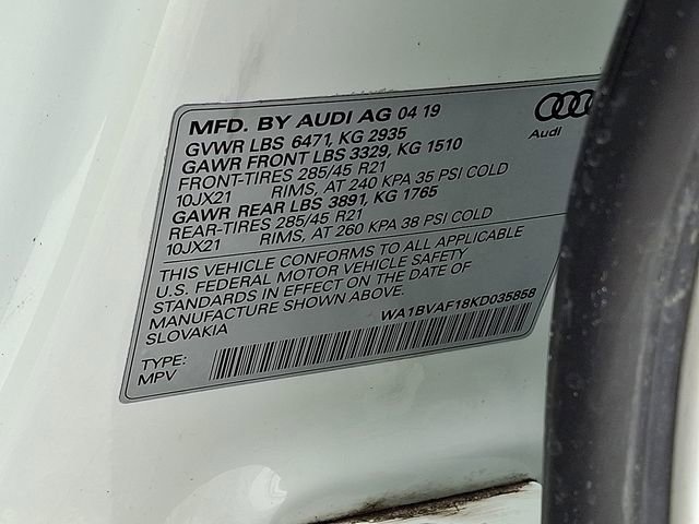 Used 2019 Audi Q8 Premium Plus w/ Premium Plus image 28