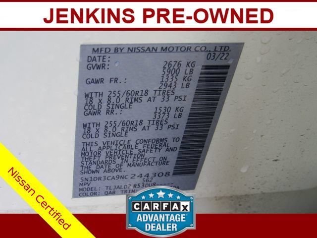Certified 2022 Nissan Pathfinder SL FWD image 24