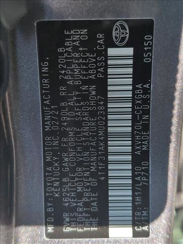 Used 2021 Toyota Camry XLE image 27