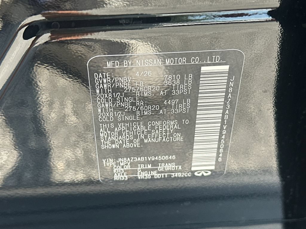 New 2027 INFINITI QX80 Pure w/ Cargo Package AWD/4WD image 32