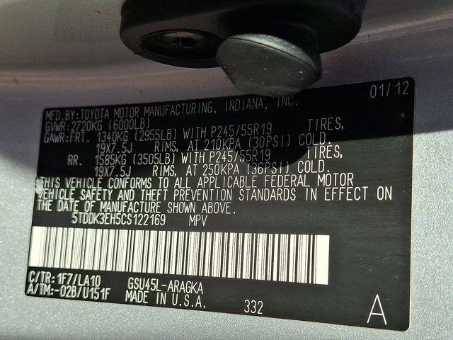 Used 2012 Toyota Highlander Limited w/ Tow Pkg image 30