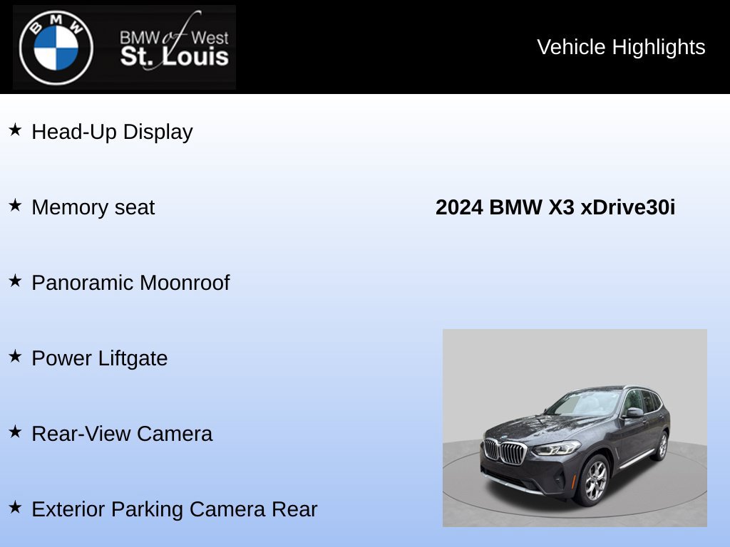 Used 2024 BMW X3 xDrive30i w/ Premium Package AWD/4WD image 16
