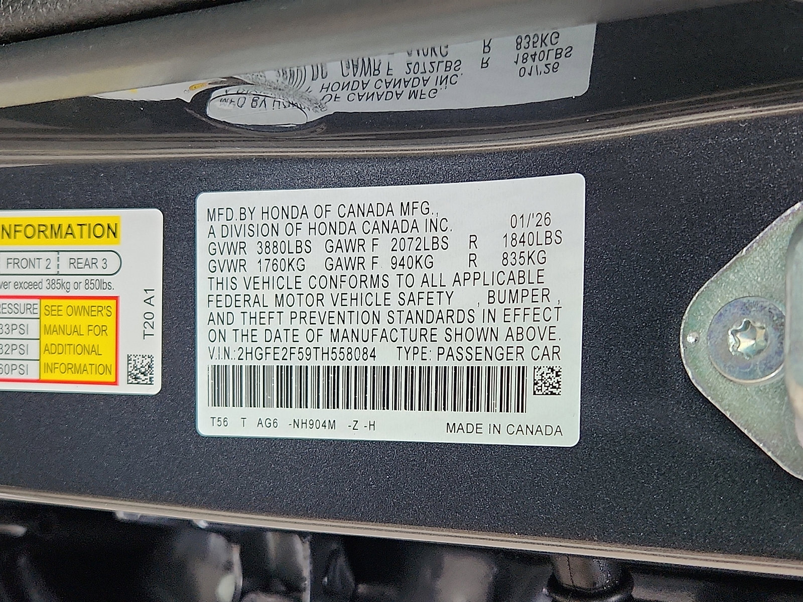 New 2026 Honda Civic Sport image 16