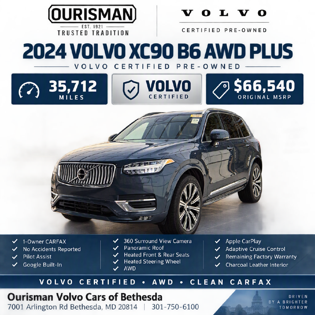 Certified 2024 Volvo XC90 B6 Plus w/ Protection Package AWD/4WD image 2