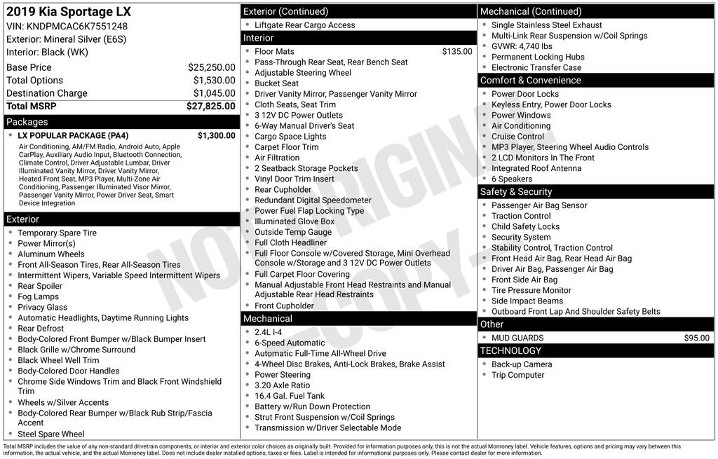 Used 2019 Kia Sportage LX w/ LX Popular Package image 12