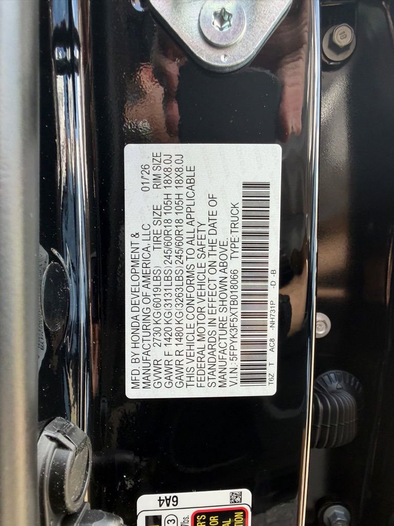 New 2026 Honda Ridgeline RTL image 26