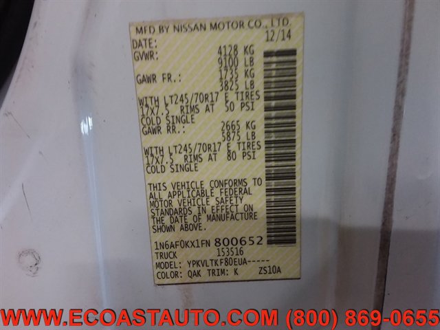 Used 2015 Nissan NV 2500 SV image 16