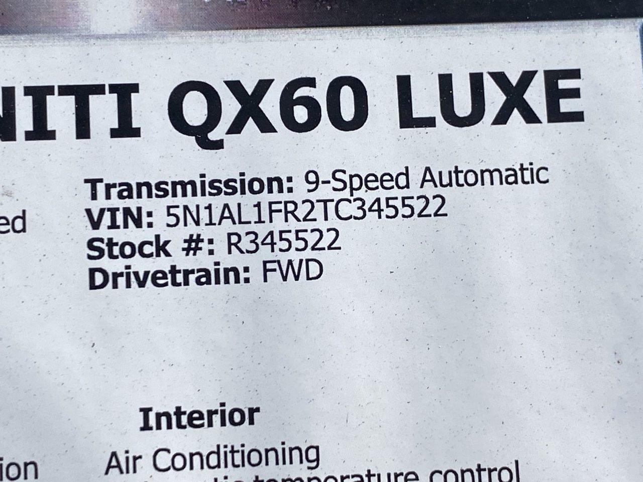 Certified 2026 INFINITI QX60 Luxe FWD image 35