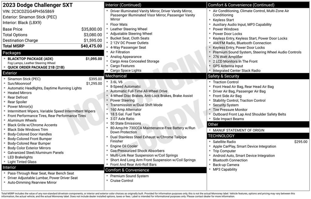Used 2023 Dodge Challenger SXT w/ Blacktop Package AWD/4WD image 30