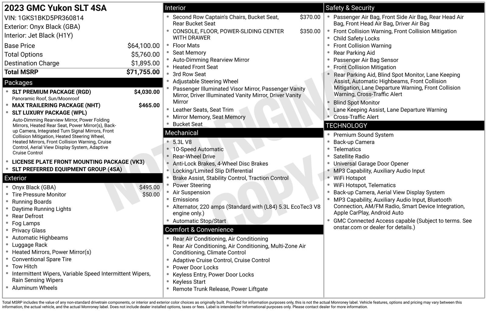 Used 2023 GMC Yukon SLT w/ SLT Premium Package RWD image 32