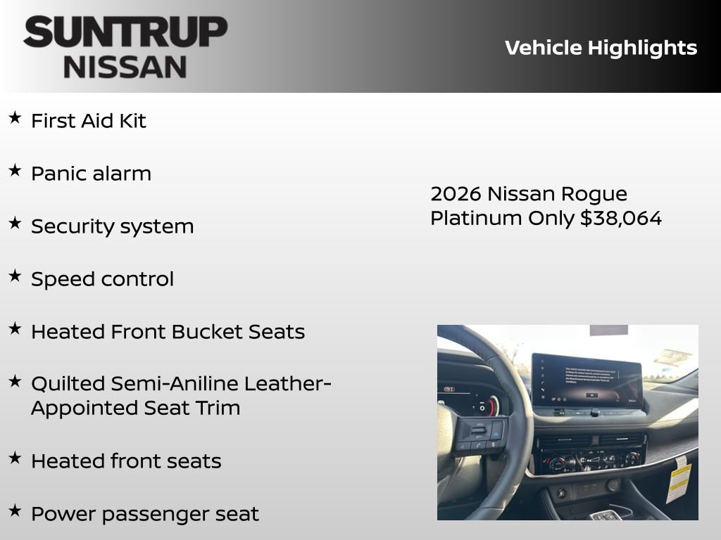 New 2026 Nissan Rogue Platinum w/ Platinum Premium Package AWD/4WD image 36