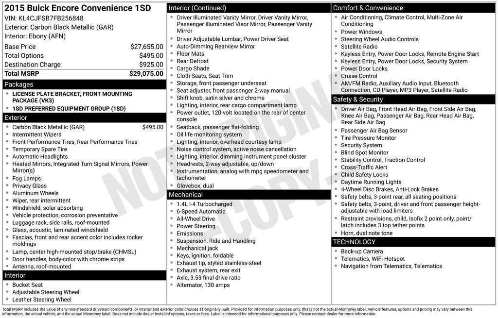 Used 2015 Buick Encore Convenience image 2